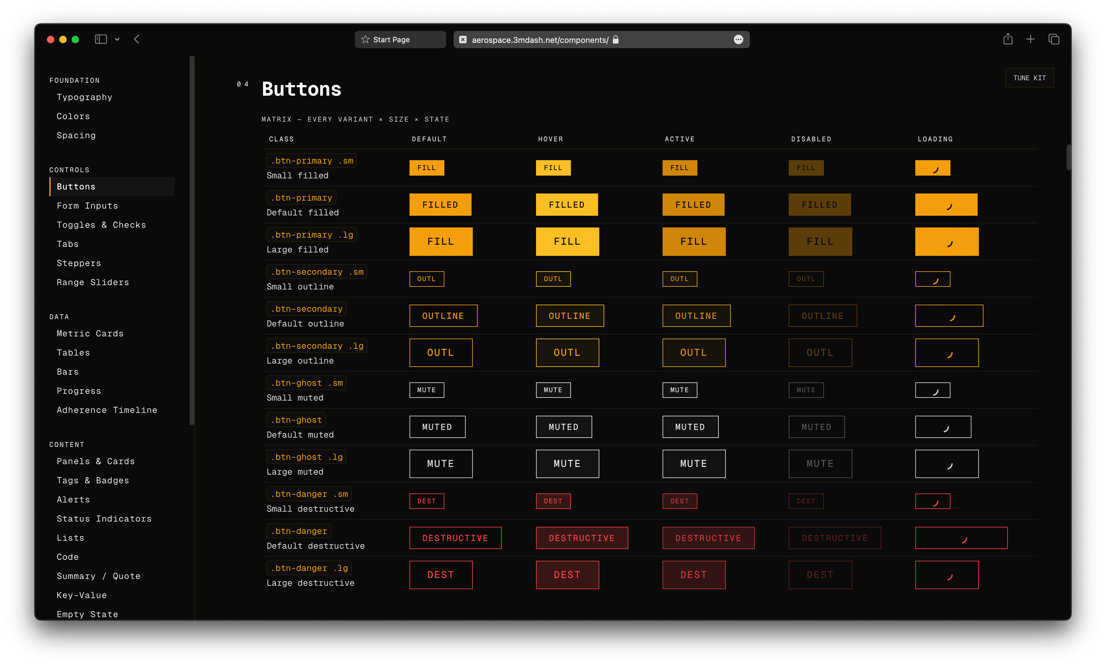 Aerospace UI Kit